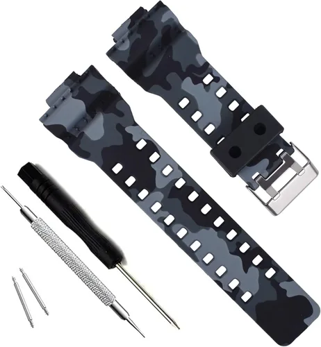 Vista 32 de My Time OliBoPo - Correa de repuesto de resina natural para reloj Casio G-Shock GD120/GA-100/GA-110/GA-100C