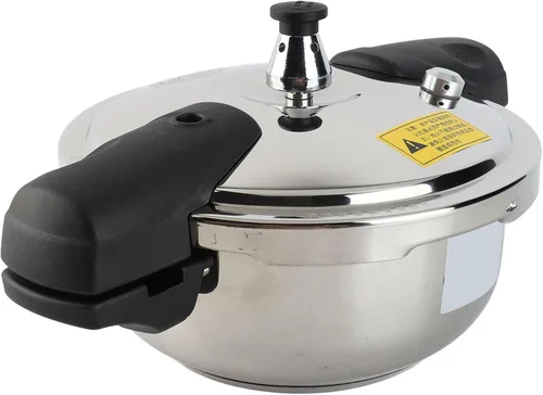Vista 4 de Yctze Mini olla a presión de acero inoxidable, 1.8L, a prueba de explosiones, detección automática de presión, tapa de bloqueo