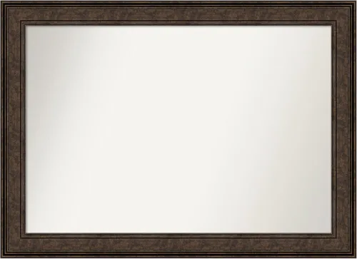 Vista 22 de Amanti Art Espejo de pared personalizado no biselado (25 x 25 pulgadas), marco de bronce acentuado, varios tamaños personalizados, espejo de baño
