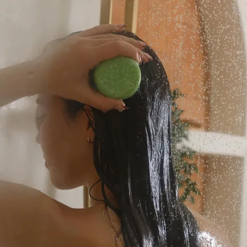 Vista 7 de Seek Bamboo Tea Tree - Barra de champú natural para el cuidado del cabello graso y el cuero cabelludo, champú sólido sin sulfatos, cuidado