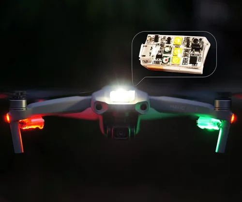 Vista 2 de VIFLY Paquete de zumbador de luz estroboscópica para drones