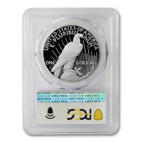 Vista 4 de 2024 S American Silver Peace Dollar Proof Coin PR-70 Deep Cameo (primer golpe) con embalaje original del gobierno $1 PCGS PR70DCAM