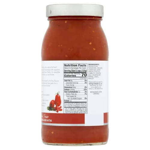 Vista 2 de DELALLO Salsa Arrabiatta Picante, 25.25 OZ