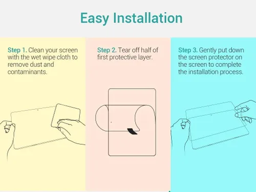 Vista 7 de Paquete de 2 protectores de pantalla para tablet compatibles con CHUWI Android 12 Tablet HiPad Max de 10.36 pulgadas, película de vidrio templado