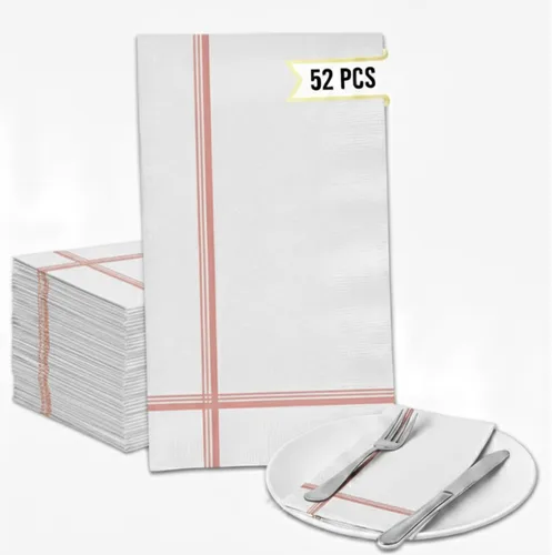 Vista 18 de Servilletas negras y doradas – Juego de 100 servilletas desechables de cóctel y postre de 5 x 5 pulgadas con borde dorado, perfectas para bodas