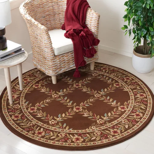 Vista 33 de SAFAVIEH Lyndhurst Collection - Alfombra de pasillo, 2 pies 3 pulgadas x 8 pies, color negro y marrón, diseño tradicional de enrejado floral,