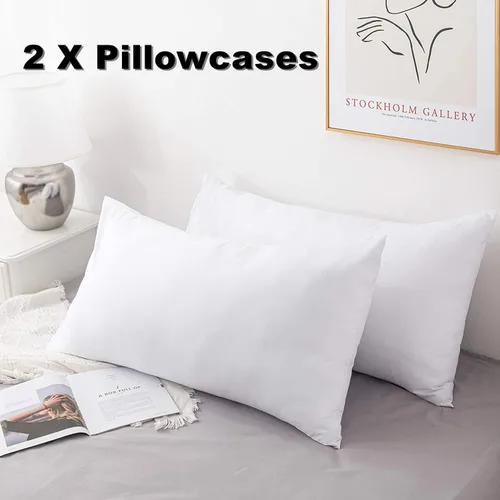 Vista 5 de Juego de sábanas tamaño Queen, colección de 3 piezas, sábanas y fundas de almohada - Lujo de hotel, 100% algodón extra suave, sábanas refrescantes