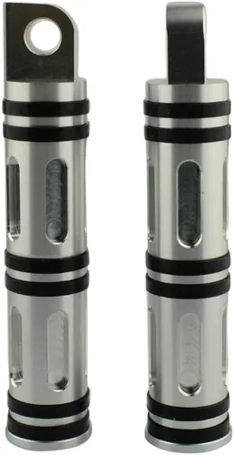 Vista 3 de Hombre Mount-Style Estriberas Reposapiés Para Harley Dyna Electra Glide Road King Touring (Plata)