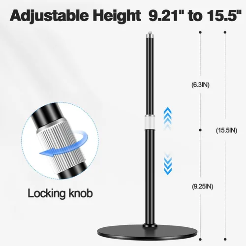 Vista 4 de Soporte de trípode para cámara web para escritorio: soporte para cámara web para Logitech Brio C920 C922 C615 C930e - Trípode de escritorio