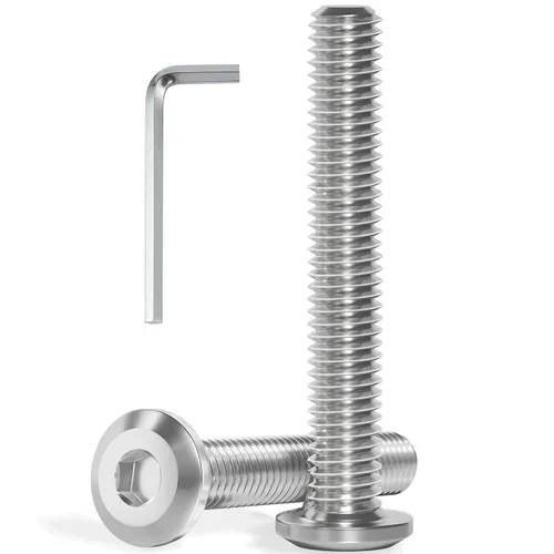 Vista 27 de VGBUY M6-1.0 x 8 mm 100 piezas Tornillos de cabeza plana con casquillo hexagonal, 304 de acero inoxidable 18-8, rosca completa, llave hexagonal