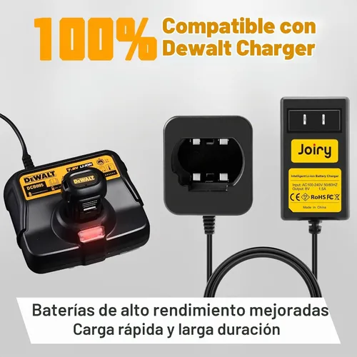 Vista 7 de Joiry Batería de repuesto de iones de litio de 8 V 2000 mAh con mayor seguridad y mayor tiempo de funcionamiento, compatible con herramientas 1 x