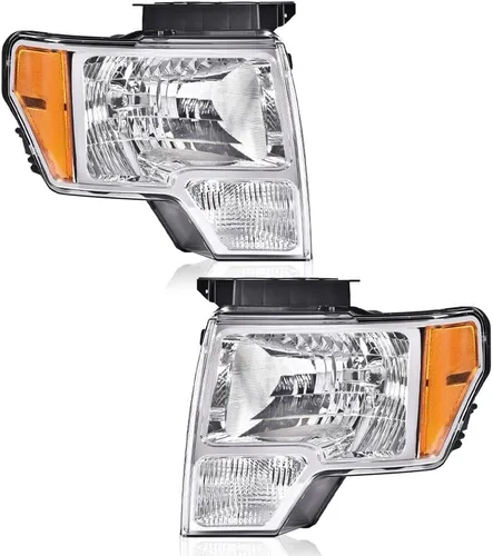 Vista 15 de PIT66 Conjunto de faros delanteros LED compatible con Ford F150 2009 2010 2011 2012 2013 2014, lente transparente para conductor y pasajero, carcasa