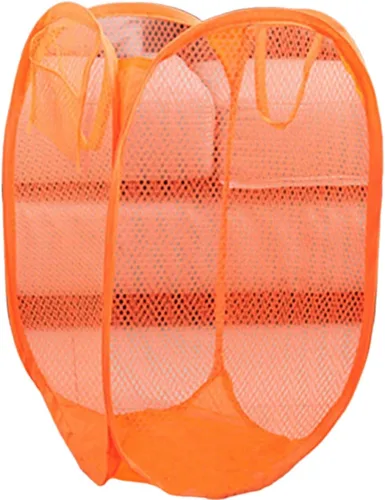 Vista 9 de Cesta de almacenamiento de malla rectangular pequeña plegable para ropa de bebé, organizador de armario, cubos de basura para habitación de niños