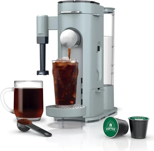 Vista 14 de [Usado] Ninja Cafetera Una sola porción Prepara con cápsulas de café y molidos Compatible con cápsulas de café K-Cup 4 estilos