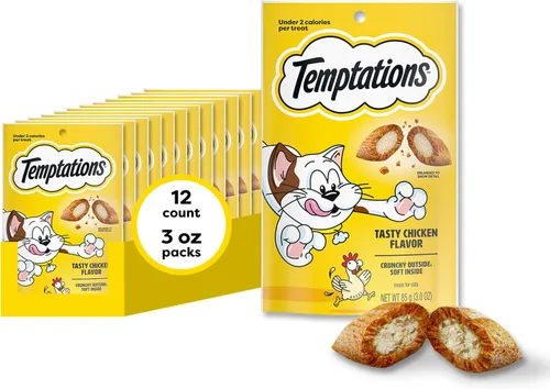 Vista 11 de Golosinas Temptations clásicas para gatos, empaque múltiple