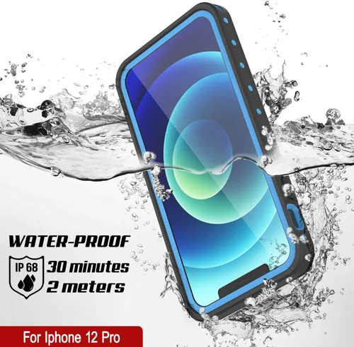 Vista 3 de Punkcase Funda impermeable diseñada para iPhone 12 Pro [serie StudStar] [ajuste delgado] [Certificado IP68] [A prueba de suciedad]