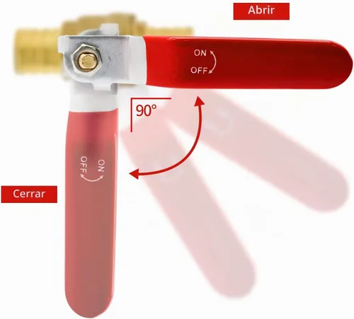 Vista 3 de 4 piezas de válvulas de bola PEX, válvula de bola de latón PEX de 1/2" de puerto completo, válvula de bola de cierre de puerto completo, giro