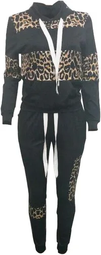 Vista 4 de Conjunto de mujer para trotar - Conjunto deportivo de 2 piezas sudadera con capucha + pantalones largos.