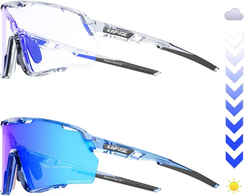 Vista 9 de KAPVOE Photochromic Cycling Glasses Men Women Clear Mountain Bike Sunglasses MTB Bicycle Riding Sports Triathlon - K170