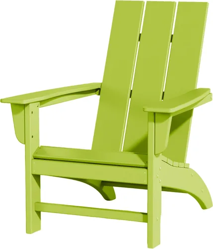 Vista 30 de Silla Adirondack de Madera Sintética Adiromoti, Sillas de Patio Resistente a Todo Clima, Aspecto de Madera, Silla Pre-Ensamblada para Fuego al Aire