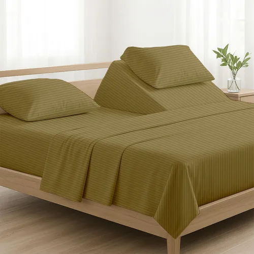 Vista 25 de NON Sticky cotton Juego de sábanas Queen de 4 piezas para cama ajustable con números de sueño, sábanas de cama 100% algodón egipcio, cabezal