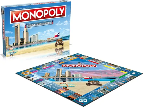 Vista 5 de Juego de mesa Monopoly - Corpus Christi Edition: 2-6 jugadores, juegos de mesa familiares para niños y adultos, juegos de mesa para niños de 8 años