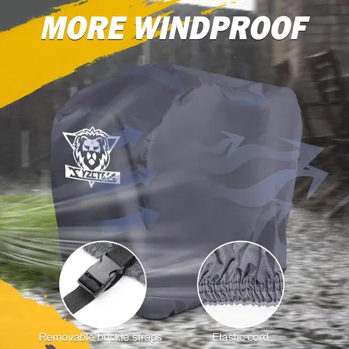 Vista 5 de XYZCTEM Funda de Almacenamiento para Scooter de Movilidad, Poliéster Oxford 420D Resistente de Servicio Pesado, Impermeable, Duradera, Resistente a