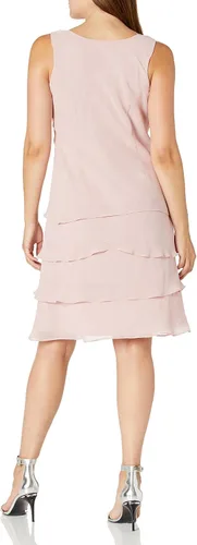 Vista 5 de S.L. Fashions Vestido de chaqueta escalonada adornado para mujer (Petite y Regular)