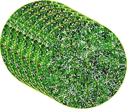 Vista 19 de Manteles Individuales Dorados Tapete Dorado Resistente al Calor Decoración de Diamante Triturado Decoración de Pedrería Decoraciones de Otoño