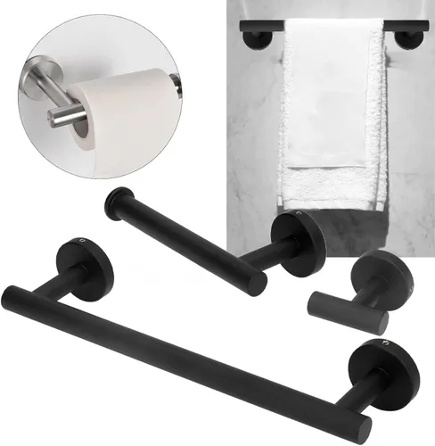 Vista 2 de TITA-DONG Toallero de acero inoxidable, bordes más suaves, toallero a prueba de óxido, almacenamiento ordenado, toallero duradero para baño, cocina