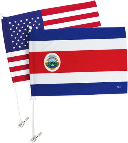 Vista 138 de Paquete de bandera de coche de la Copa del Mundo 2022 de Gales, bandera americana para carros, decoración de automóviles, pancarta pequeña