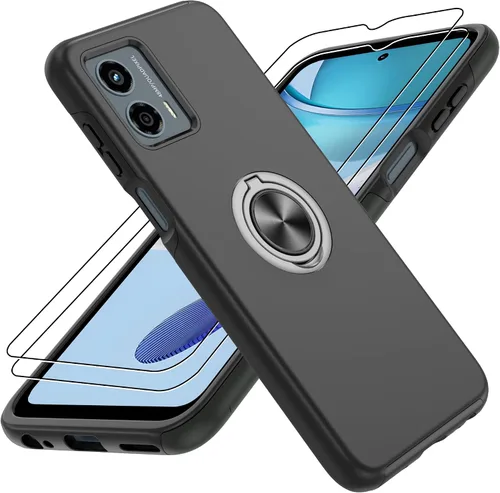 Vista 87 de Gritup - Funda para Galaxy A05S con protector de pantalla HD×2, funda protectora para teléfono a prueba de golpes con soporte magnético de anillo