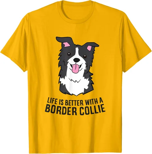 Vista 42 de Camiseta Border Collie Owner Life Is Better With a Border Collie Dog, Blanco, S