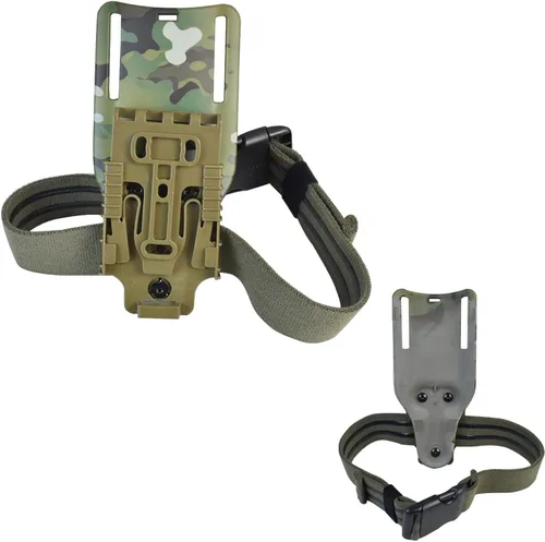 Vista 3 de Adaptador de bucle de cinturón de paseo medio con soporte receptor de servicio y correa táctica para piernas cinturón de muslo para fundas
