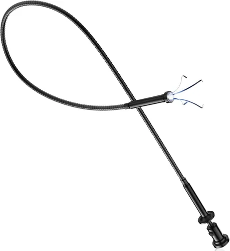 Vista 9 de Housolution Herramienta Agarradora Magnética de 28.34 pulgadas de Cuatro Garras, Recogedor Alcanzador de Manguera Doblable Barredora con Luz LED