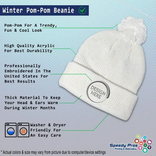 Vista 2 de Pom Pom Beanies for Women I (Love) Sumo Wrestling Red Heart Sports Lovers Winter Hats for Men Acrylic