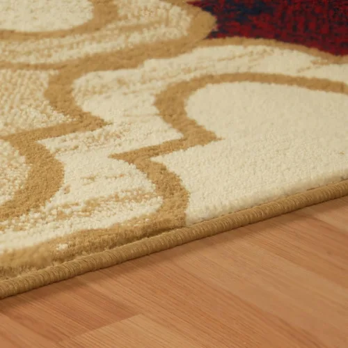 Vista 4 de BLUENILEMILLS BNM - Alfombra de pasillo para interiores con respaldo de yute, perfecta para cocina, dormitorio, madera dura, sala de estar Beige