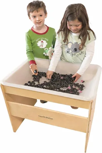 Vista 4 de Kids Station Pre-K - Mesa sensorial de arena/agua con madera contrachapada de abedul real, lista para montar