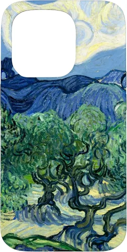 Vista 14 de Van Gogh Olivos con Alpilles Painting Famous Art Funda para iPhone 17