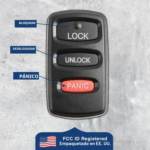 Vista 6 de KeylessOption Llavero de alarma para auto con entrada sin llave para Mitsubishi Montero, Montero Sport E4EG8D-522M-A de 1998-2006