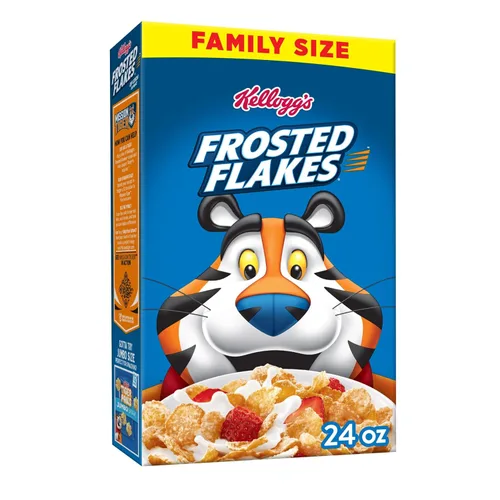 Vista 8 de Kellogg's Frosted Flakes, Cereal para el Desayuno, Original, 1 onza (paquete de 96)