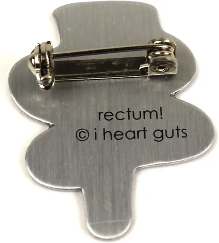Vista 4 de I Heart Guts Pin de solapa recto: elevando la parte trasera, Aluminio, No es una piedra preciosa