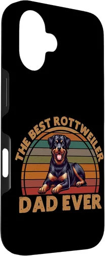 Vista 3 de Best Rottweiler Dad Ever Rottie Father Dog Parent Retro Case for iPhone 16