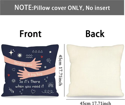 Vista 2 de Fundas de almohada decorativas de 18 x 18 pulgadas con ideas de regalos para familiares y amigos, regalos después de una cirugía, regalo