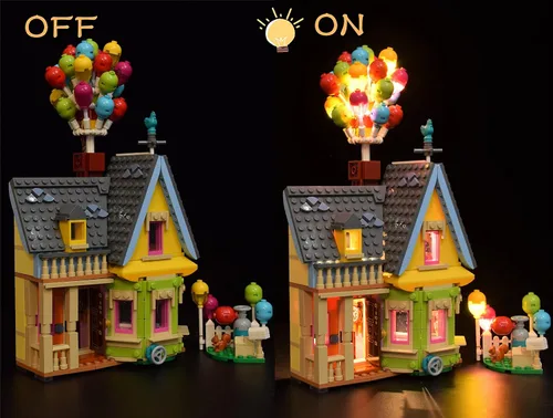 Vista 6 de LightGo Kit de iluminación LED diseñado para Lego 43217 'Up' House Building Set, no incluye modelo (versión remota)