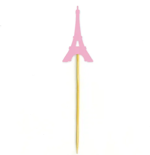Vista 3 de Darling Souvenir, Decoración para cupcakes de la Torre Eiffel, decoración de postres para fiesta de boda, paquete de 40
