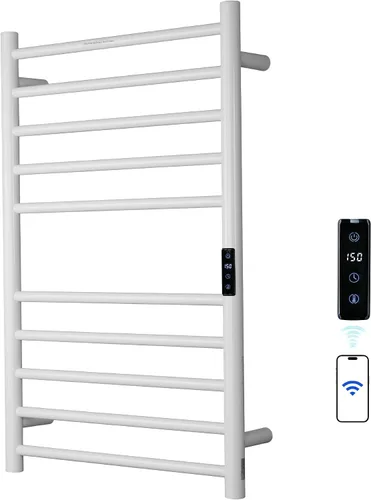 Vista 42 de Toallero Eléctrico con Control de Voz para Alexa y Google Home, TUYA - Calentador de Toallas de Baño Montado en la Pared, Enchufable