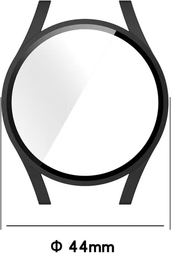 Vista 6 de LOKEKE Funda protectora de policarbonato compatible con Samsung Galaxy Watch 5/4 de 1.575 pulgadas con protector de pantalla de vidrio templado