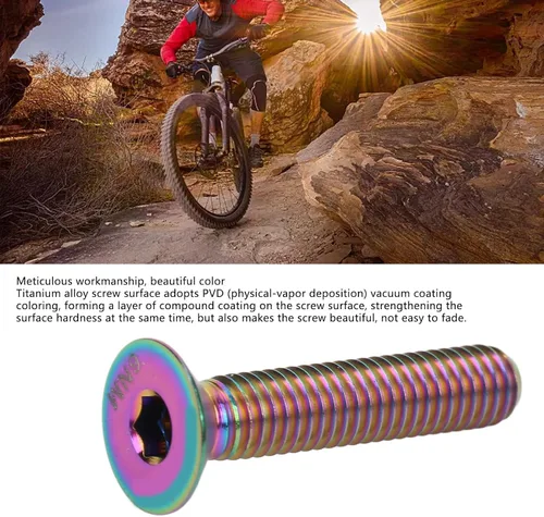Vista 4 de plplaaoo Perno de vástago de bicicleta, rosca universal M6 para auriculares de bicicleta, pernos de aleación para bicicleta, tapa superior