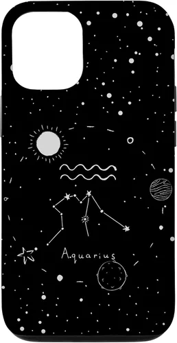 Vista 28 de Aquarius Astrology Celestial Zodiac Sign Aesthetic Case for iPhone 17
